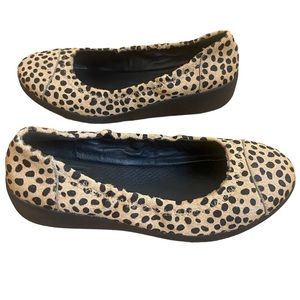 Fitflop SuperComff Leopard Print Stretch Flats Shoes Women’s Size EU 37.5